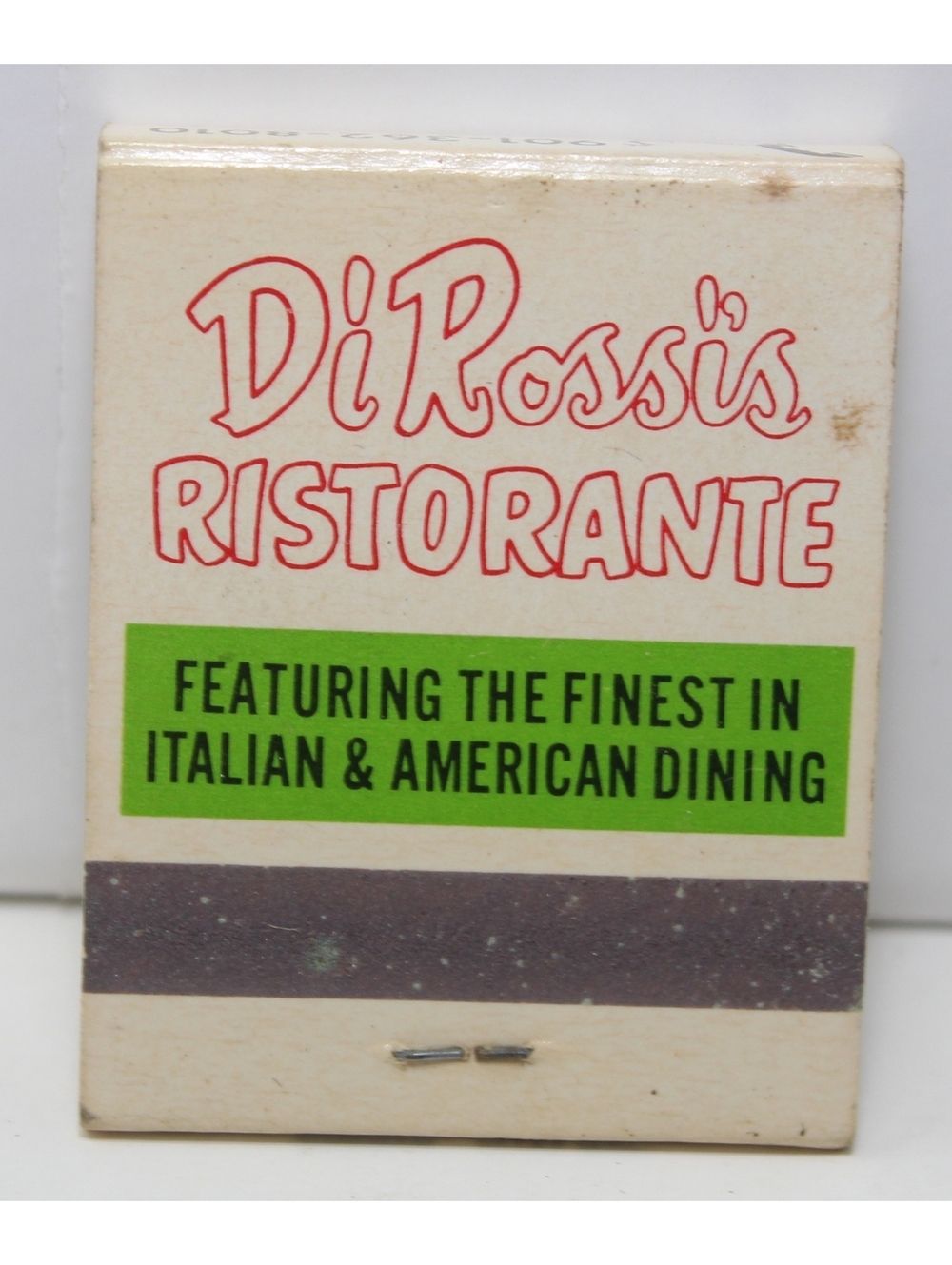 VTG 1960s Matchbook TraveLodge Perimeter Park Hotel DiRossi's Ristorante Memphis